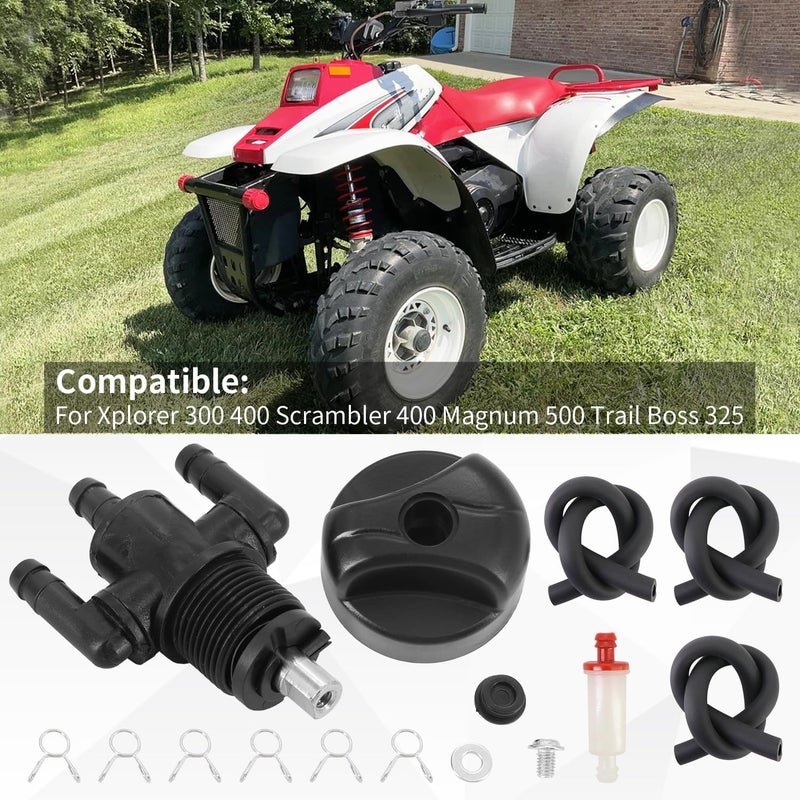 kipa 3-Way Gas Fuel shut-off Petcock Valve Switch 7052154 for Polaris Xplorer 300 400 Scrambler 400 Magnum 500 Trail Boss 325 - Image 2